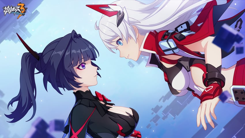 kiana kaslana and raiden mei (honkai and 1 more)