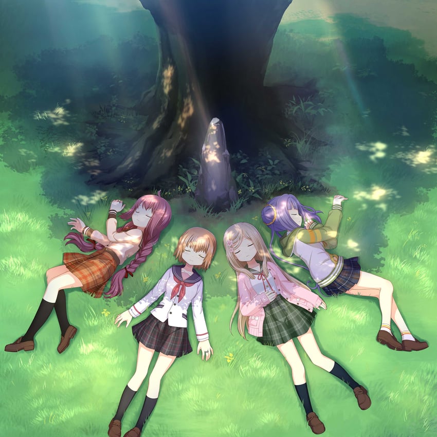 miura asahi, himuro lavi, kurusu alexandra, and yume urara (mahou shoujo madoka magica and 1 more)