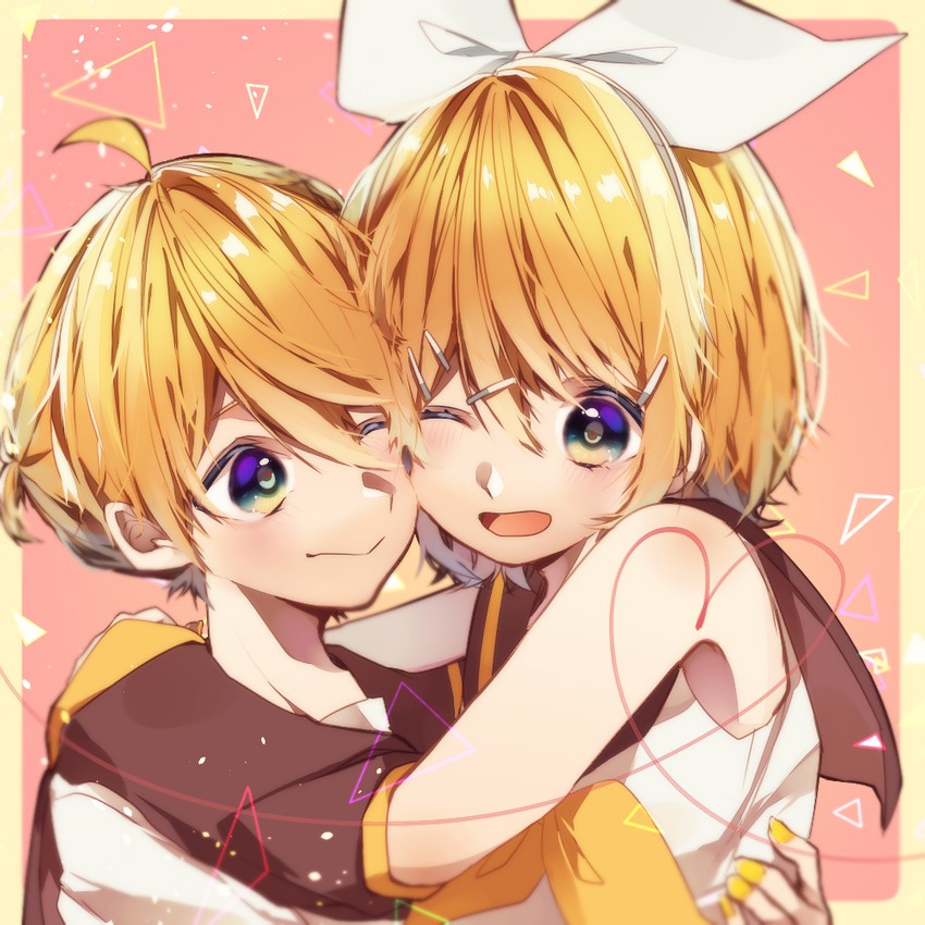 kagamine rin and kagamine len (vocaloid) drawn by manya_sora