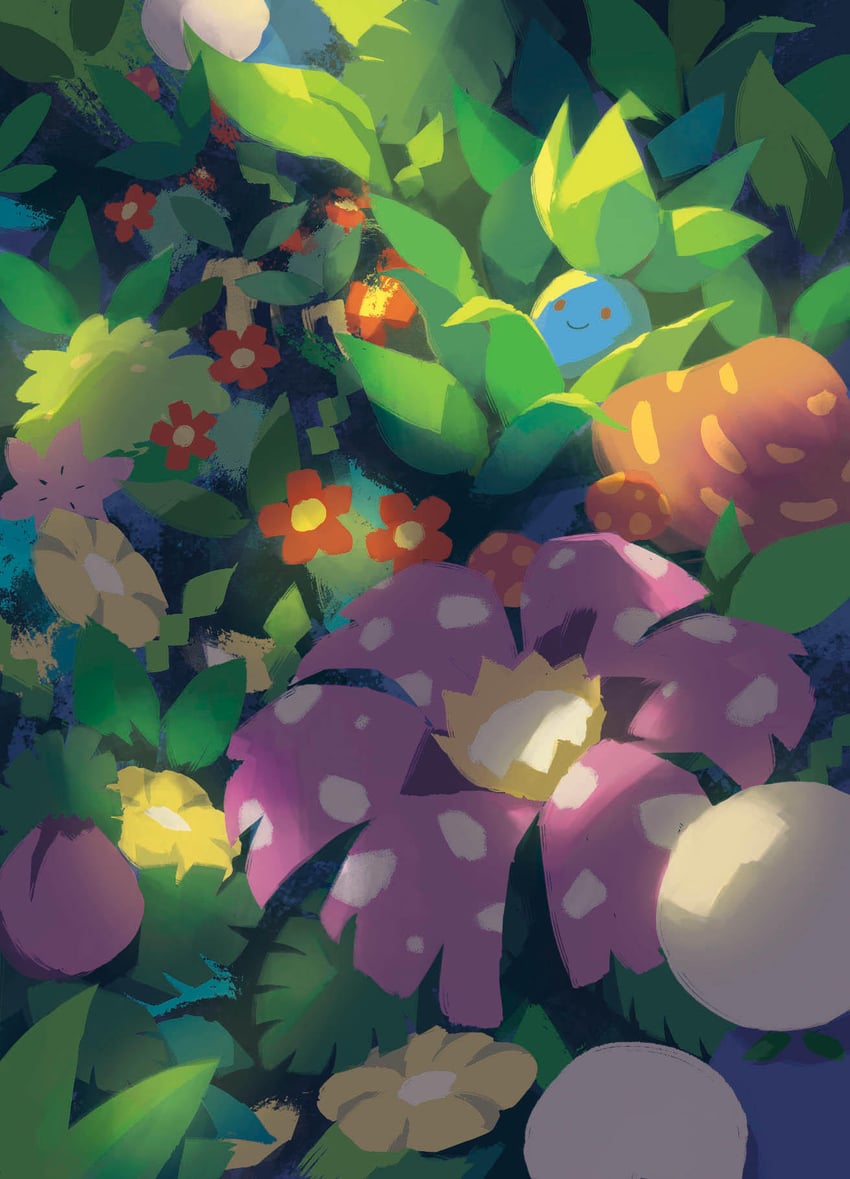 chikorita, ivysaur, venusaur, shaymin, oddish, and 7 more (pokemon) drawn by witbik