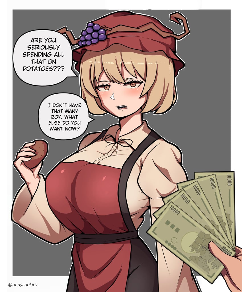 aki minoriko and yorigami jo'on (touhou) drawn by andycookiez