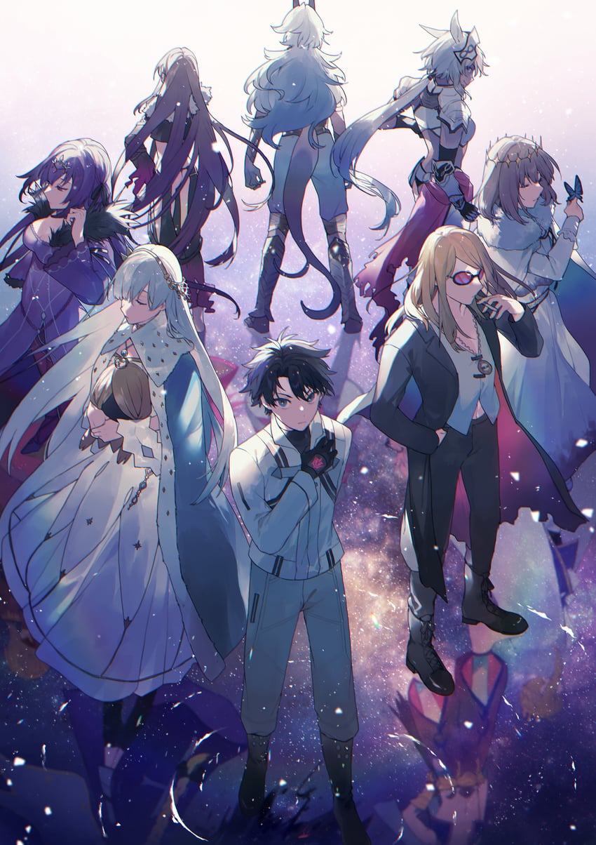 artoria pendragon, fujimaru ritsuka, nero claudius, scathach, jeanne d'arc, and 15 more (fate and 1 more) drawn by syerii