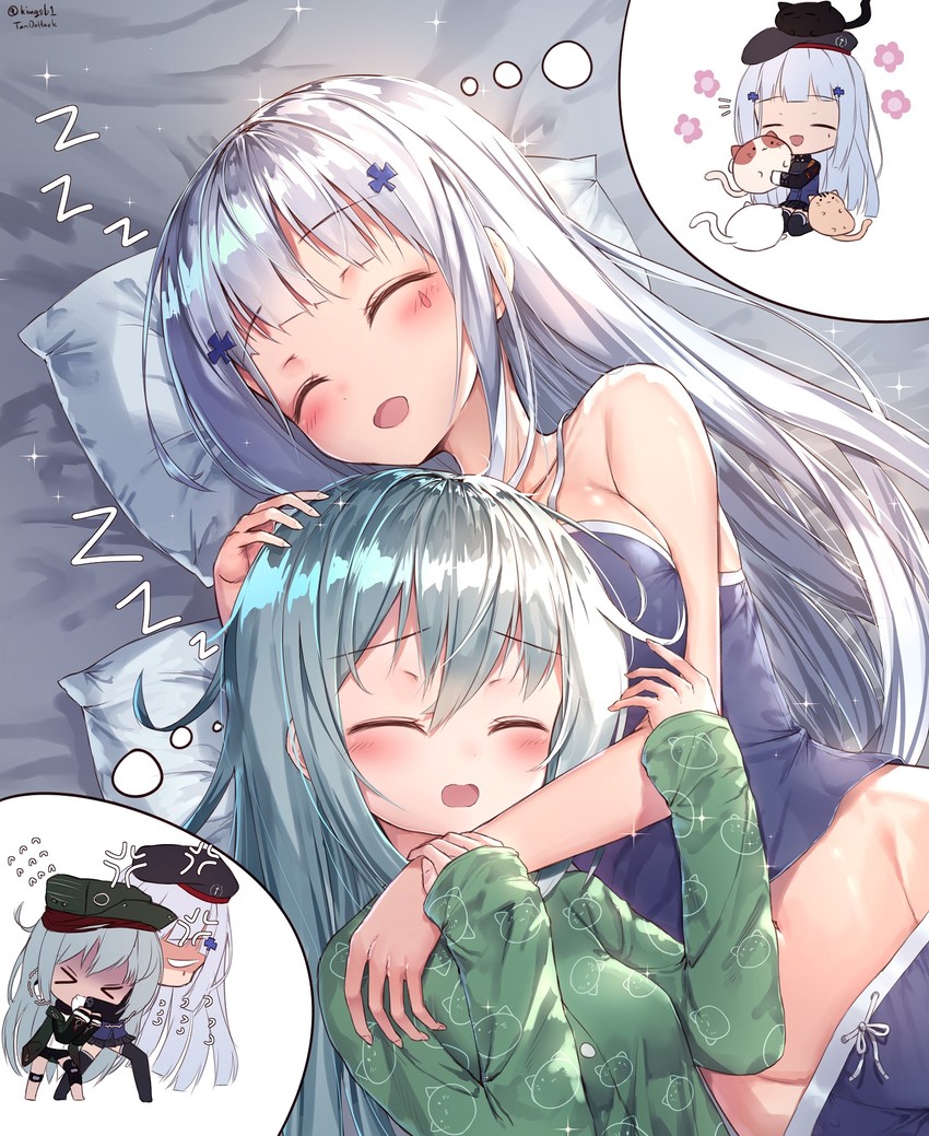 hk416 and g11 (girls' frontline) drawn by tandohark