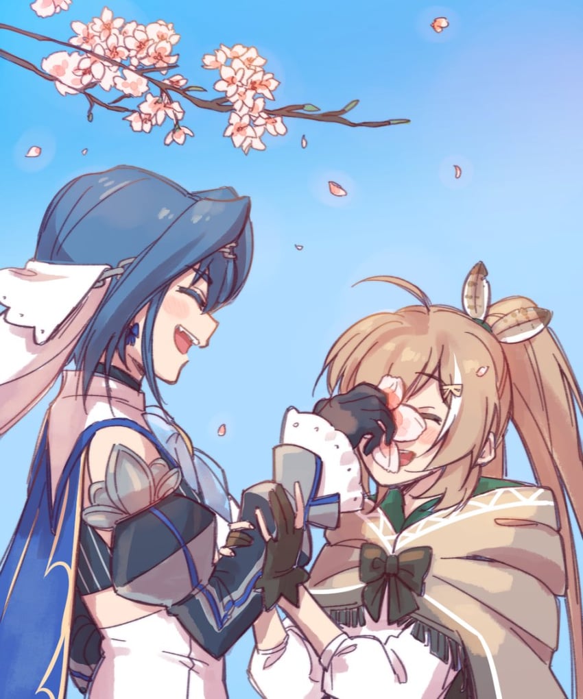 ouro kronii and nanashi mumei (hololive and 1 more) drawn by anco_(platanity)