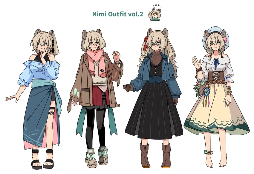 nimi nightmare and naplings (indie virtual youtuber) drawn by fongban_illust