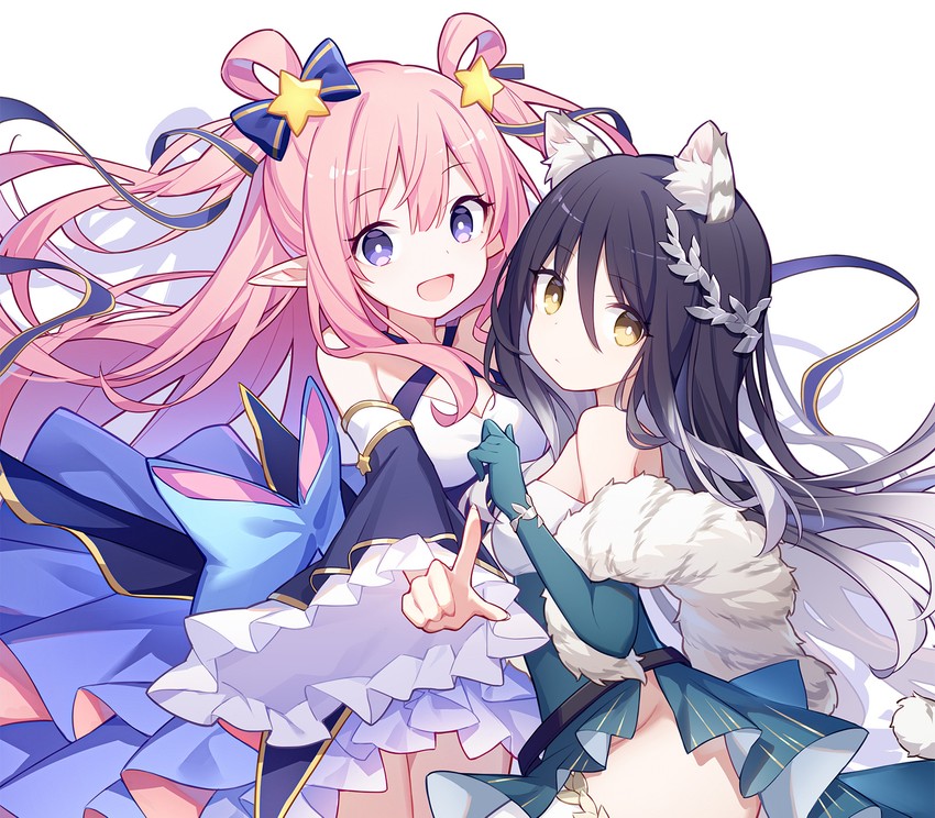shiori and hatsune (princess connect!) drawn by quan_(kurisu_tina)