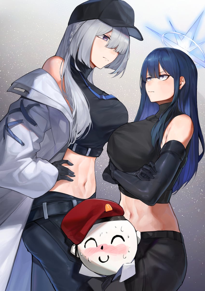 sensei, doodle sensei, saori, commander, and ak-15 (blue archive and 1 more) drawn by chadlink