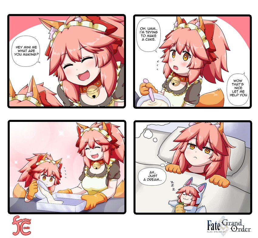 tamamo and tamamo cat (fate and 1 more) drawn by keita_naruzawa