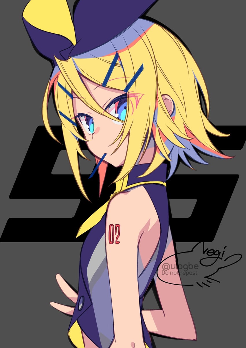 kagamine rin (vocaloid and 2 more) drawn by negi_(ulog'be)