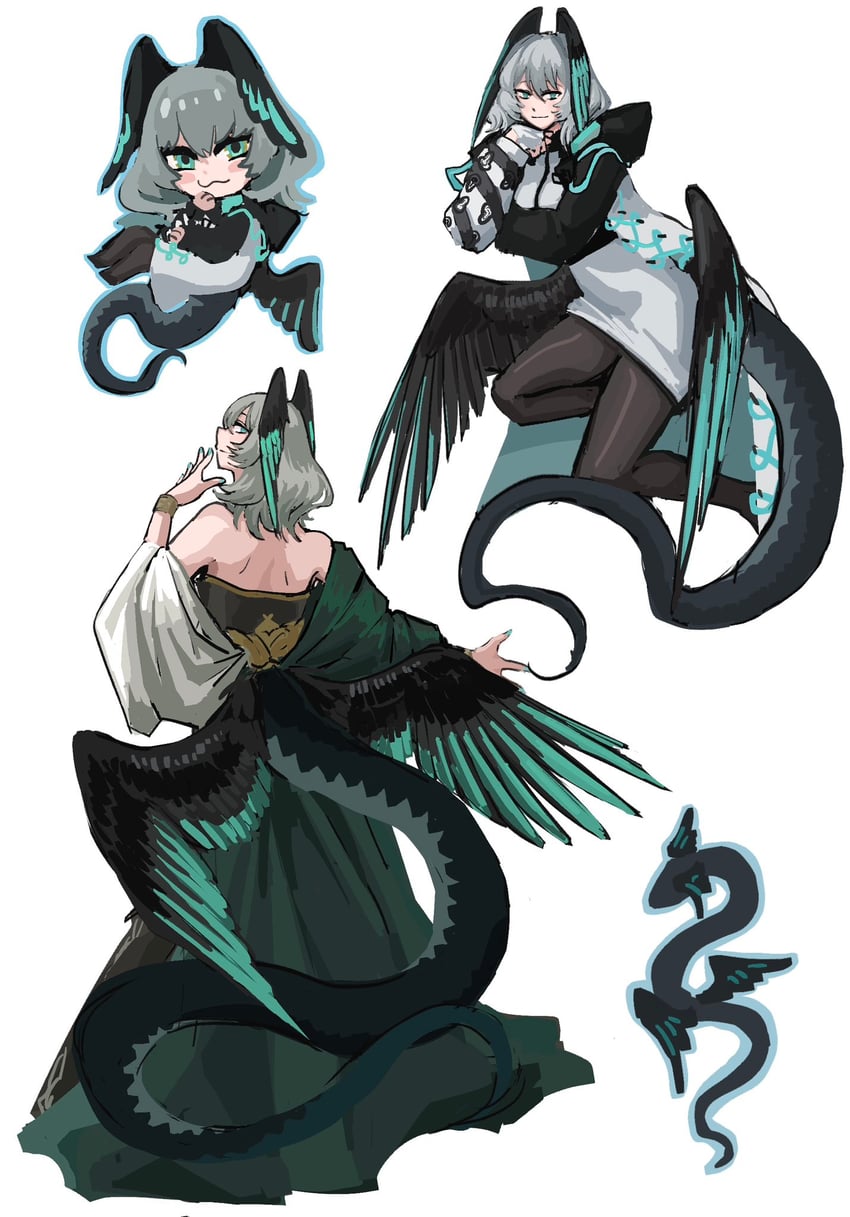ho'olheyak (arknights and 1 more) drawn by yuec