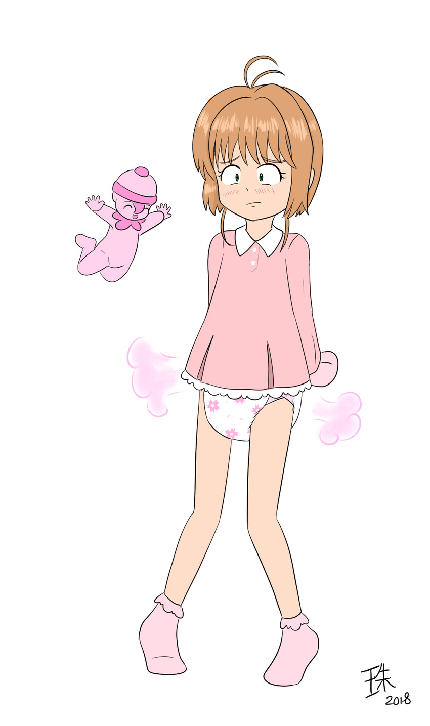 kinomoto sakura (original and 1 more) drawn by tamaeftt