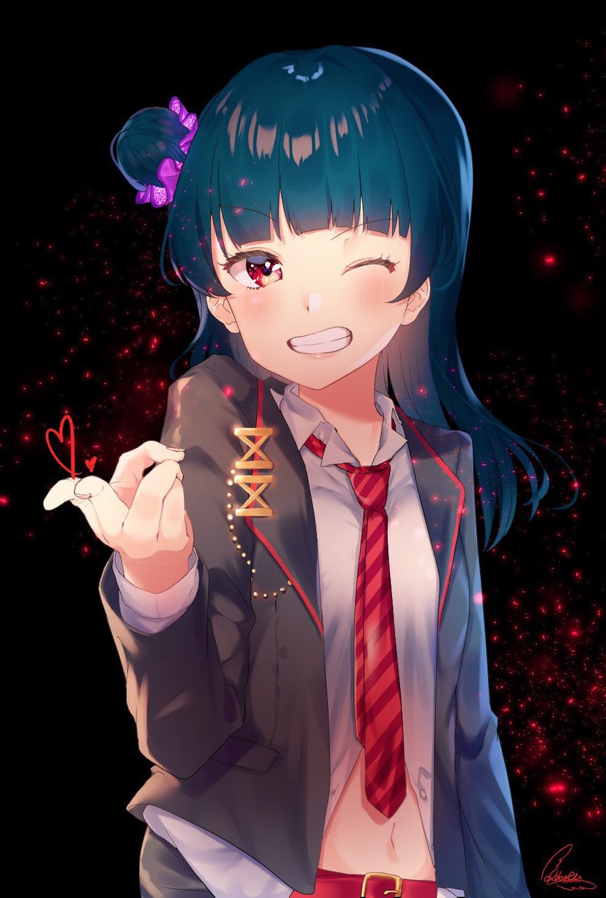 tsushima yoshiko (love live! and 1 more) drawn by kobato_(youyoshi0422)