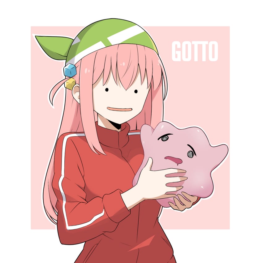 gotoh hitori and ditto (pokemon and 1 more) drawn by amogan
