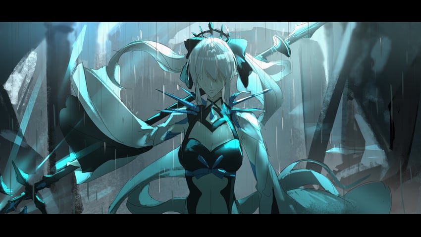 morgan le fay (fate and 1 more) drawn by aoku_mire