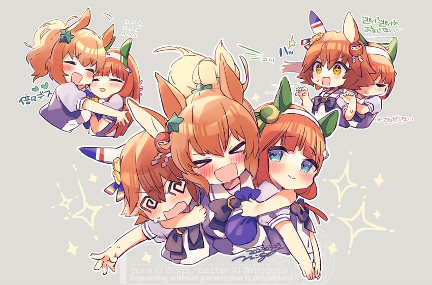 silence suzuka, matikanefukukitaru, and taiki shuttle (umamusume) drawn by n:go