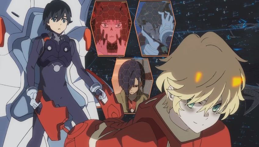 zero two, hiro, ichigo, mitsuru, and nine alpha (darling in the franxx)