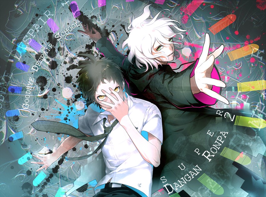 komaeda nagito and hinata hajime (danganronpa and 1 more) drawn by muturou_k