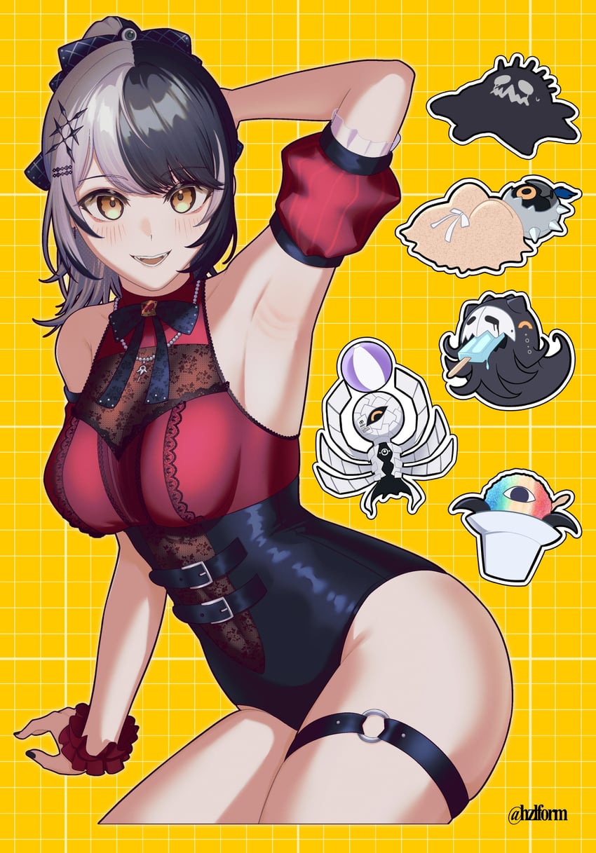 shiori novella, yorick, and novelites (hololive and 1 more) drawn by hazel_(hzlform)