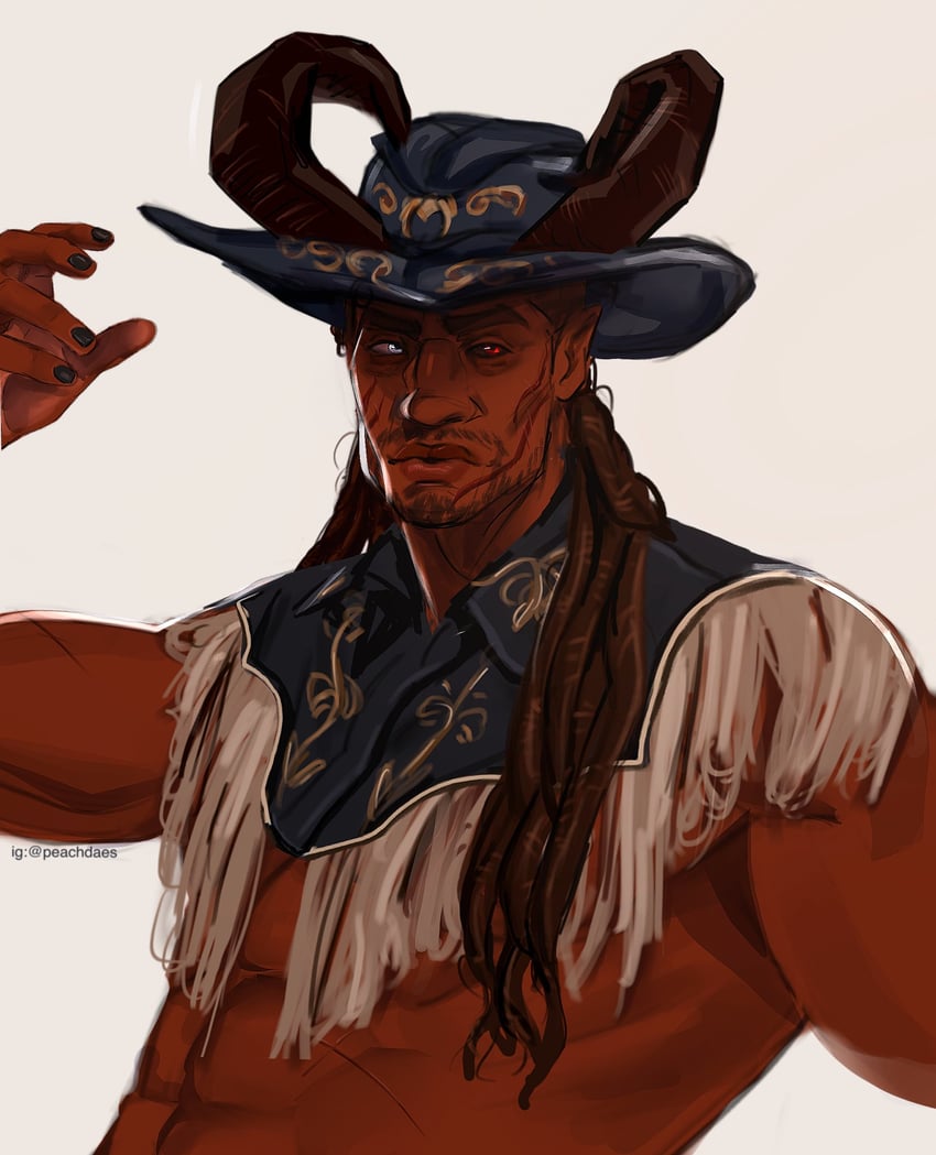 wyll (dungeons & dragons and 2 more) drawn by peachydaes2