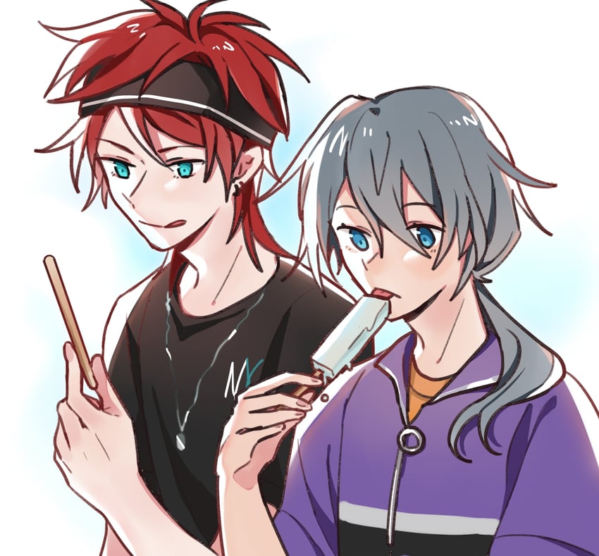amagi rinne and shiina niki (ensemble stars!) drawn by tie_fei_wu_mang_dashuai