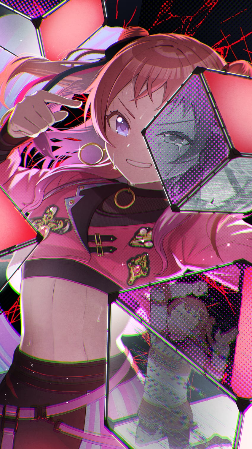 hanami saki (idolmaster and 1 more) drawn by judo_fuu