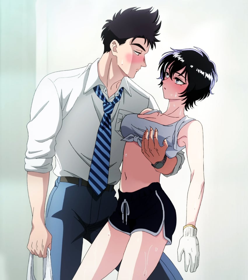 kujirai reiko and kudou hajime (kowloon generic romance) drawn by blacktigerboss