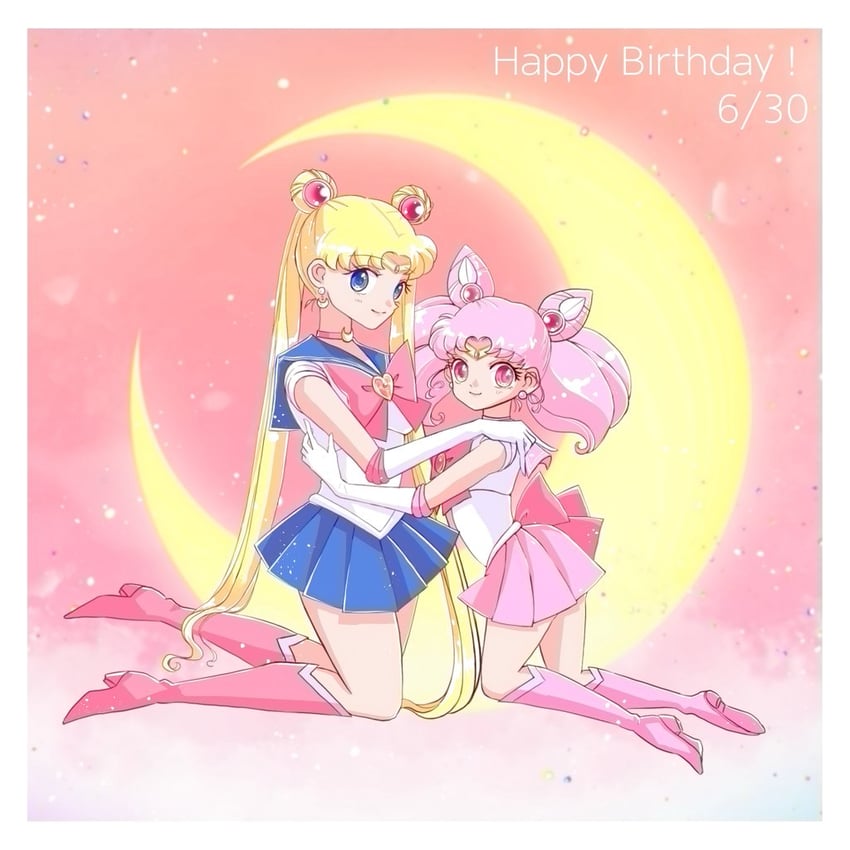 tsukino usagi, sailor moon, chibi usa, and sailor chibi moon (bishoujo senshi sailor moon) drawn by ichicororin