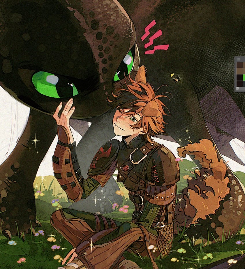 toothless and hiccup horrendous haddock iii (how to train your dragon and 1 more) drawn by gymnopedies2