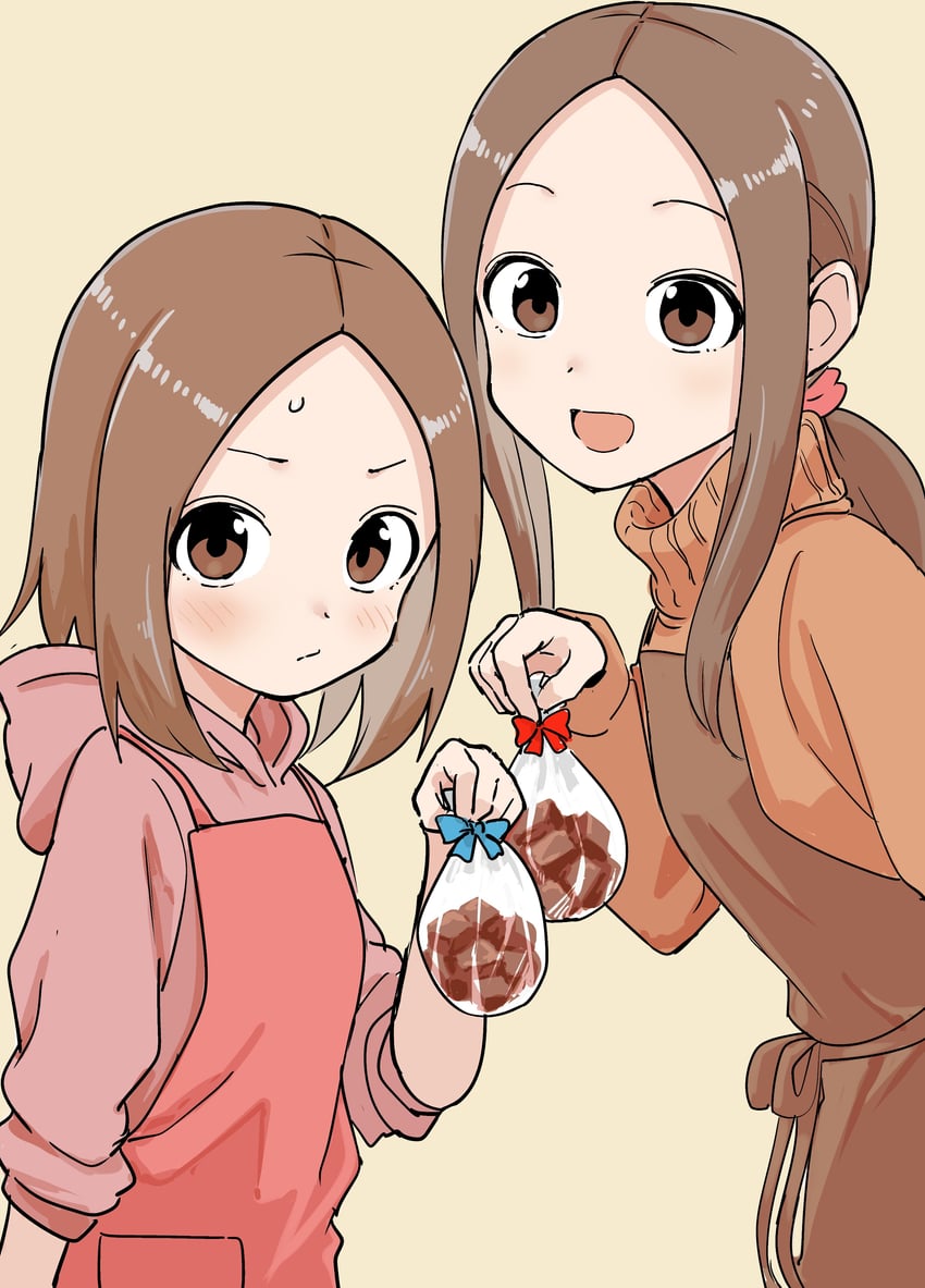 takagi-san and nishikata chii (karakai jouzu no takagi-san and 1 more) drawn by inaba_mifumi