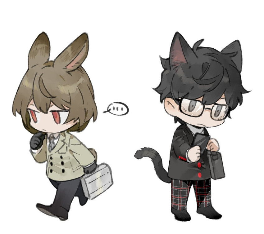 amamiya ren and akechi gorou (persona and 1 more) drawn by xing_20