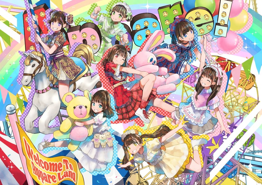 asahina rei, kudo nonoka, nagahori yume, aoi suzu, hashimoto ami, and 2 more (appare!) drawn by rainys_bill