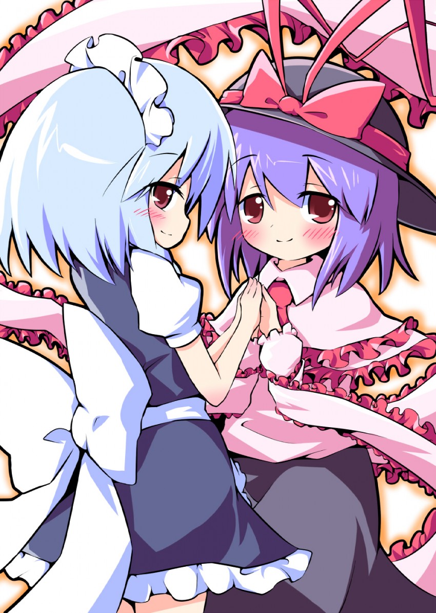 izayoi sakuya and nagae iku (touhou) drawn by ayakashi_(monkeypanch)