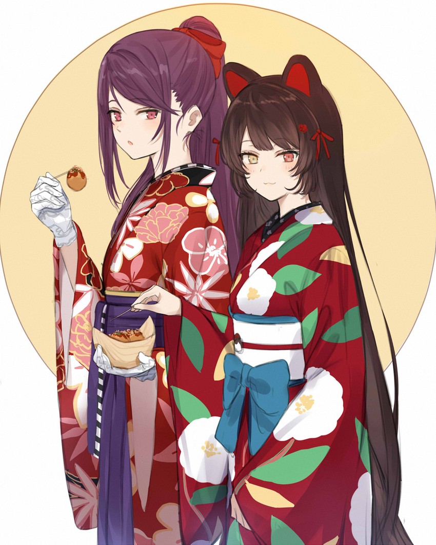 inui toko and gundou mirei (nijisanji) drawn by isshiki_(ffmania7)
