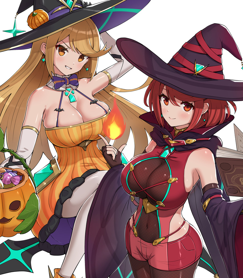 pyra and mythra (xenoblade chronicles and 1 more) drawn by gonzarez
