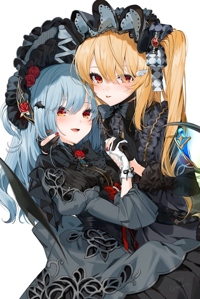 remilia scarlet and flandre scarlet (touhou) drawn by gotoh_(nekocat)
