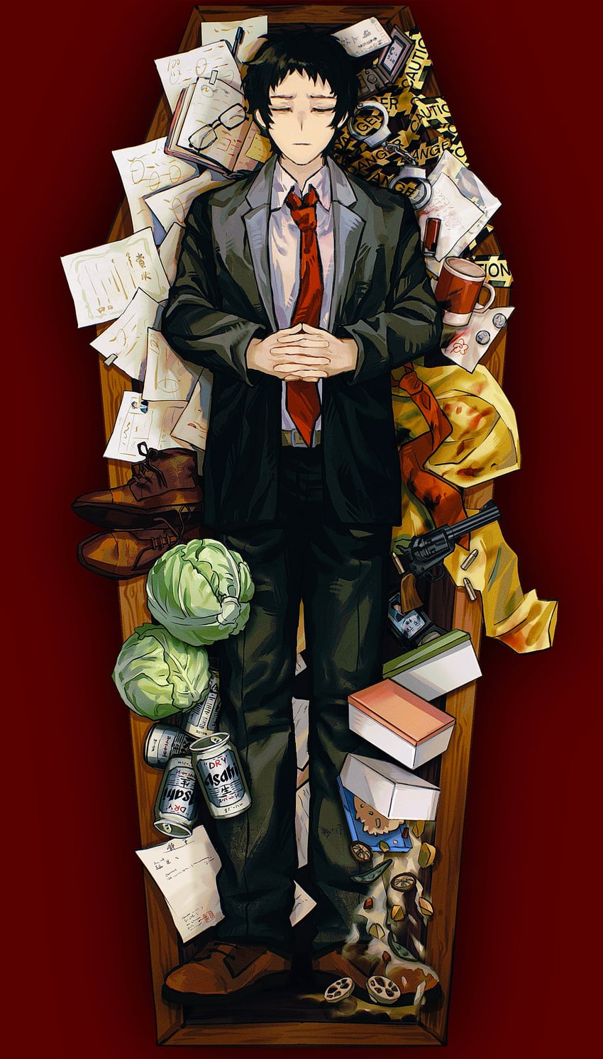 adachi tooru (persona and 2 more) drawn by xinjinjumin827309438066