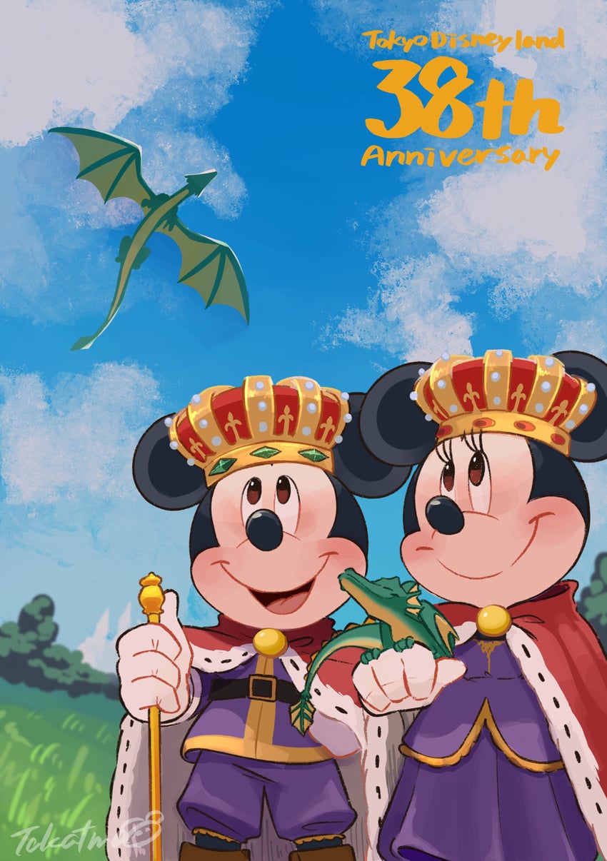 mickey mouse and minnie mouse (mickey mouse & friends and 2 more) drawn by takatmaorange