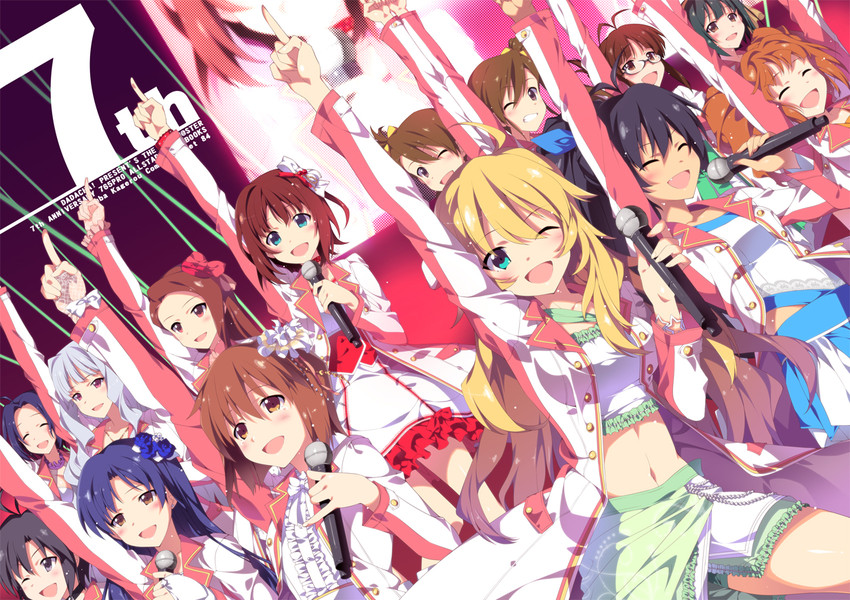 hoshii miki, kisaragi chihaya, amami haruka, kikuchi makoto, shijou takane, and 9 more (idolmaster) drawn by ooba_kagerou