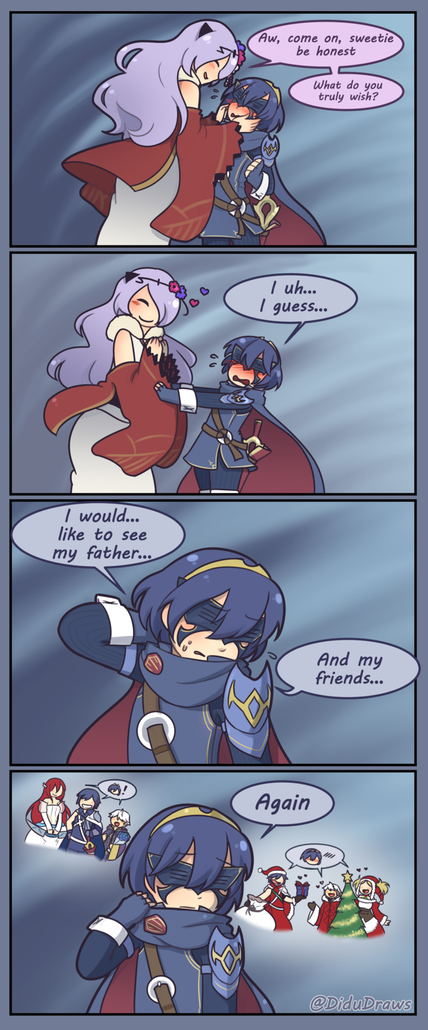 lucina, camilla, chrom, lissa, cordelia, and 2 more (fire emblem and 3 more) drawn by didudraws