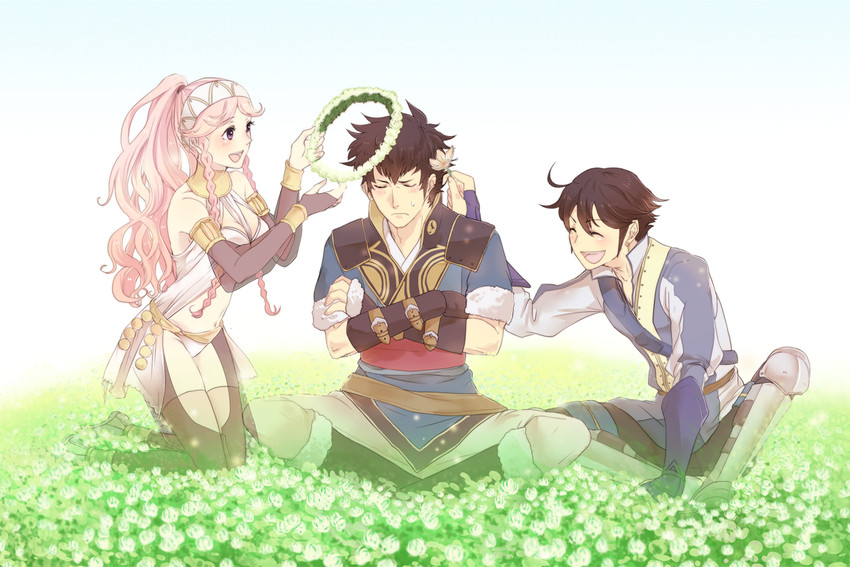olivia, inigo, and lon'qu (fire emblem and 1 more) drawn by abiyka