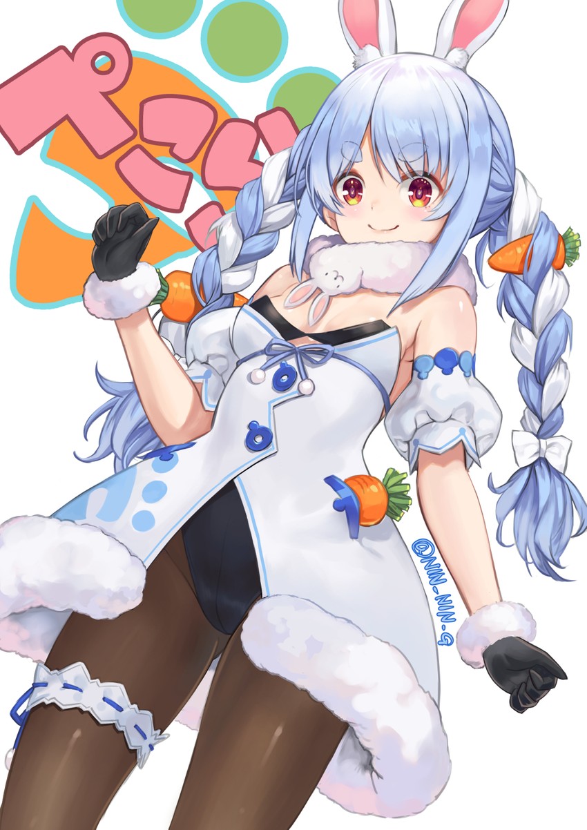 usada pekora and don-chan (hololive) drawn by ninnin_(shishitou)