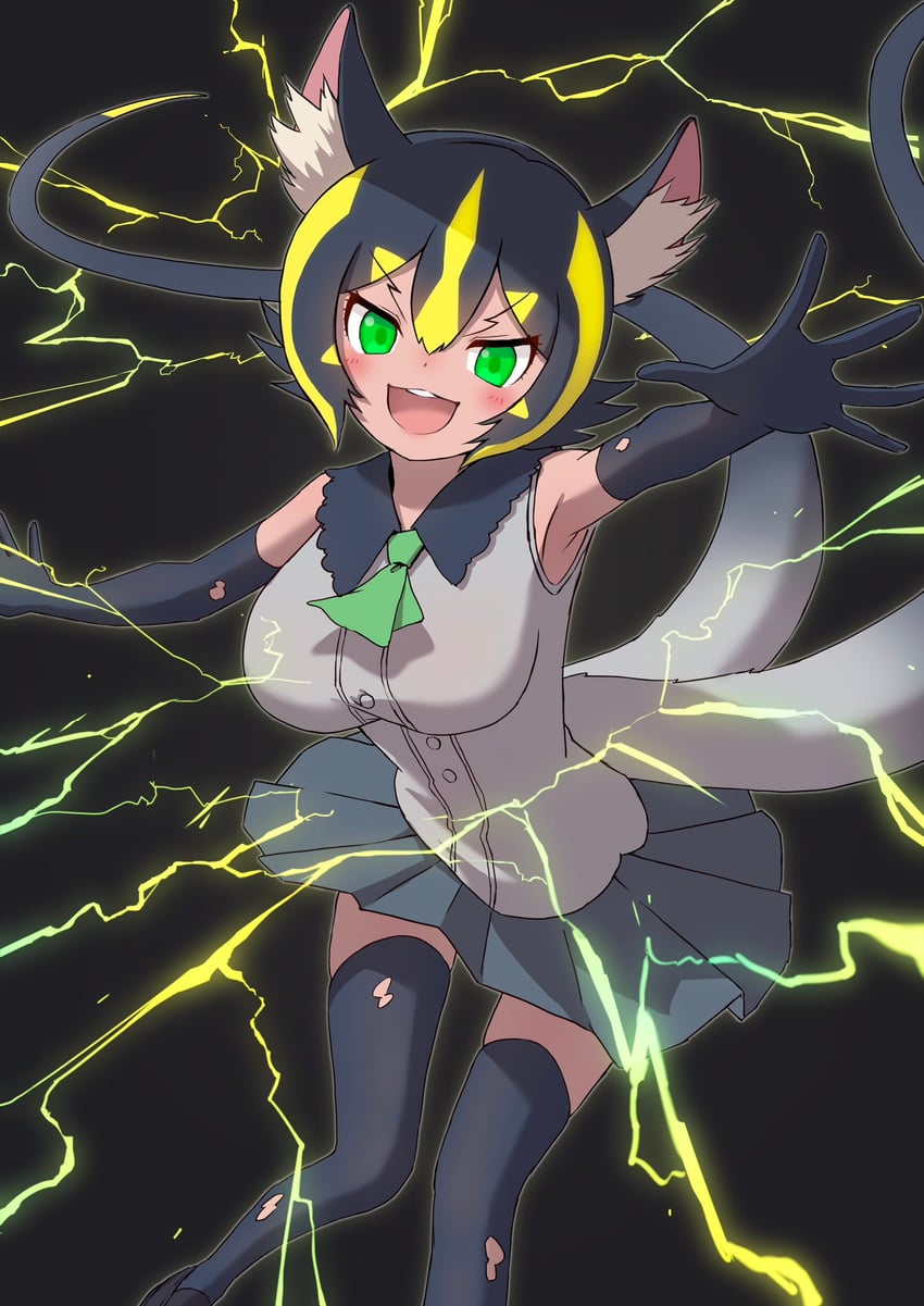 raijuu (kemono friends and 1 more) drawn by mogurii