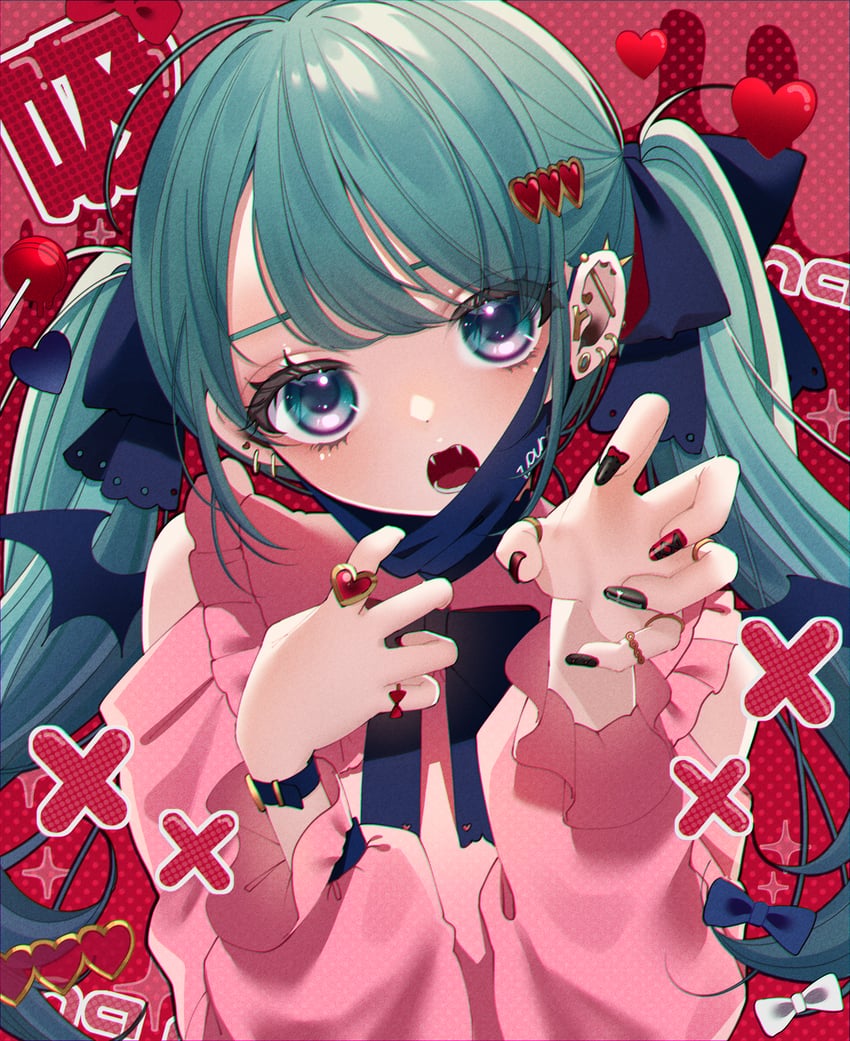 hatsune miku (vocaloid and 1 more) drawn by uu3cm