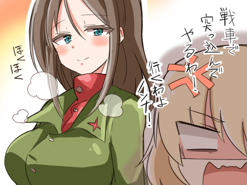 katyusha and nonna (girls und panzer) drawn by himiya_jouzu