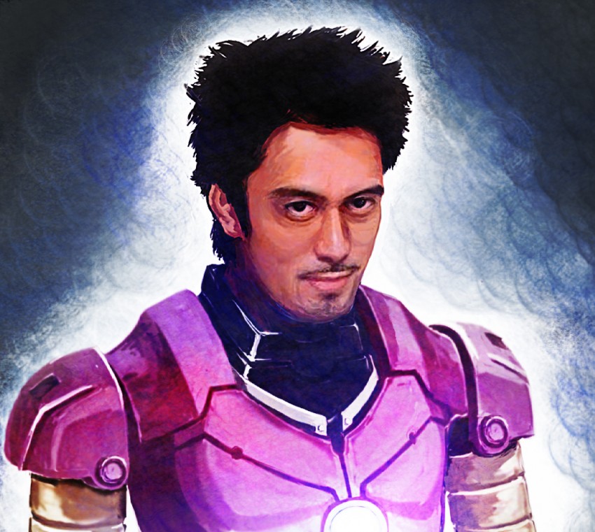 tony stark, iron man, and abe hiroshi (marvel and 2 more) drawn by yu_(pixiv228815)