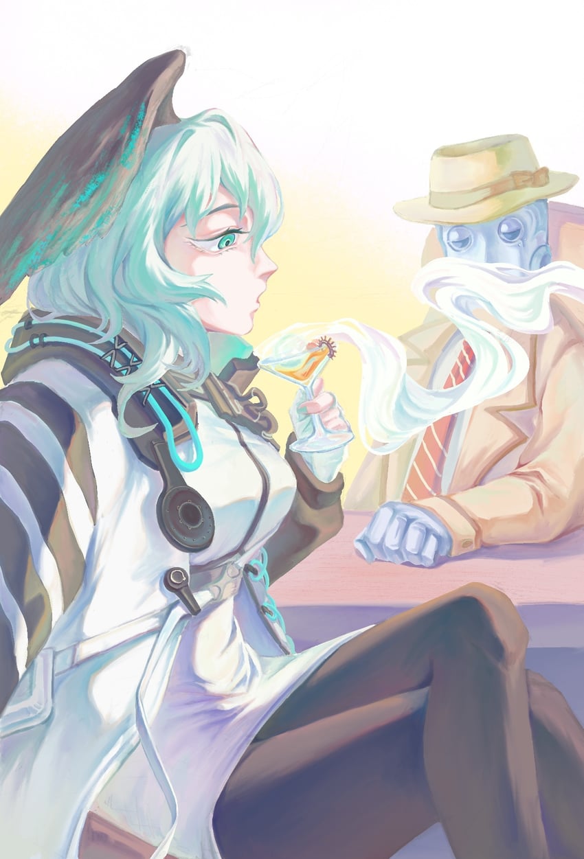 ho'olheyak and tin man (arknights) drawn by weibo_6636859565