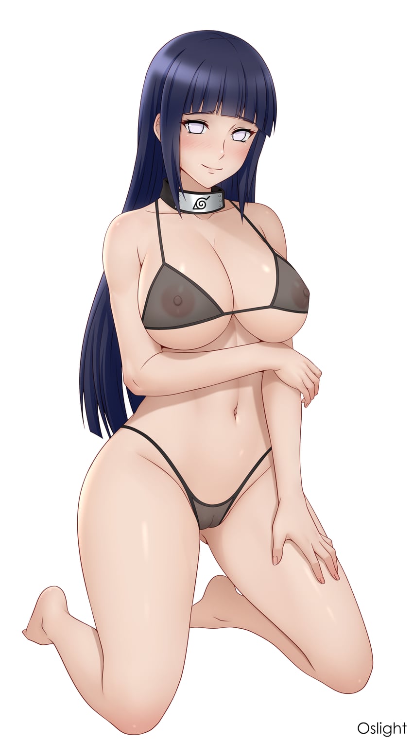hyuuga hinata (naruto and 1 more) drawn by oslight