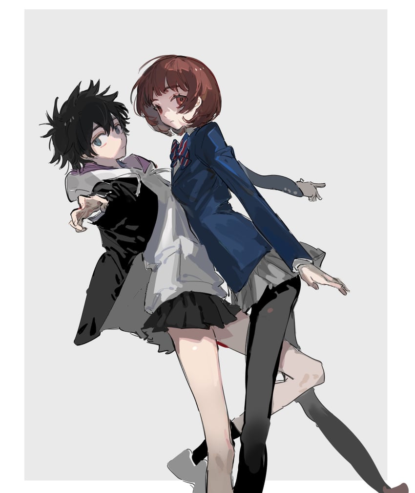 kamijou touma, kamijou touka, and kamisato kakeru (toaru majutsu no index and 1 more) drawn by qyzhiaiyisheng