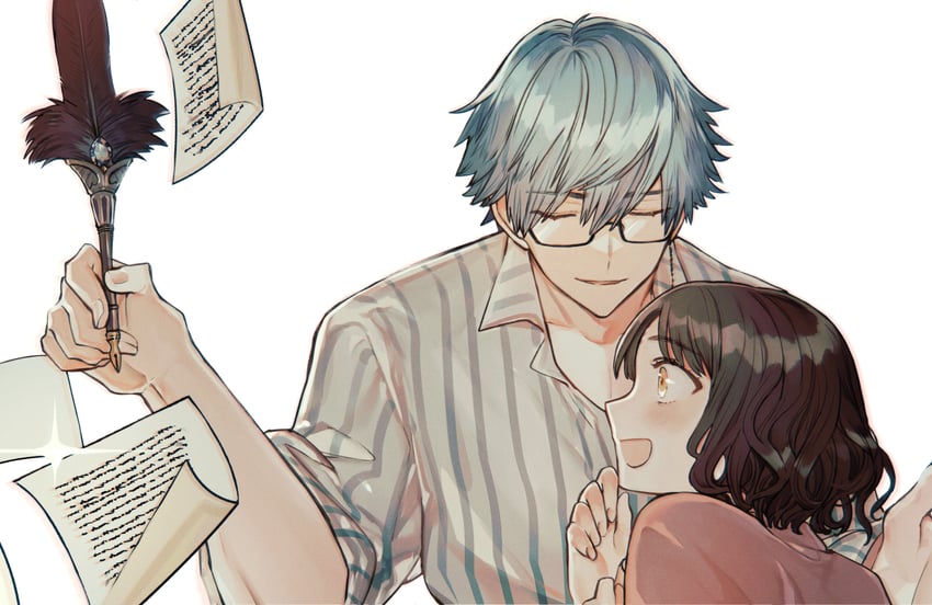 sessyoin kiara and hans christian andersen (fate and 3 more) drawn by albino_(a1b1n0623)