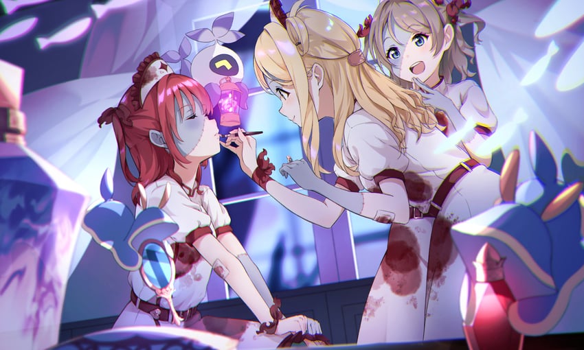 watanabe you, kurosawa ruby, ohara mari, and pellapie (love live! and 1 more) drawn by itsuka_(itsuka_000)